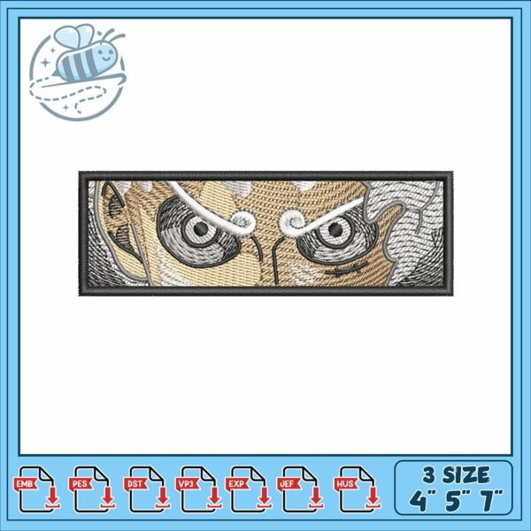 Luffy gear5 eye design art embroidery, luffy action figure​​ embroidery