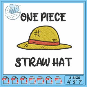 Luffy hat art embroidery
