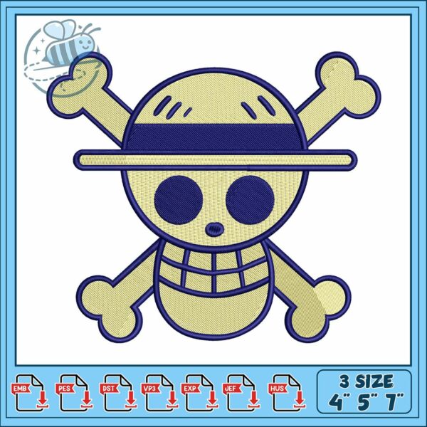 Luffy pirate one piece embroidery, luffy d monkey​ embroidery