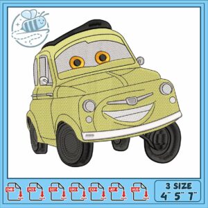 Luigi car disney embroidery, disney cars toys​ embroidery
