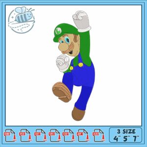 Luigi cartoon disney embroidery