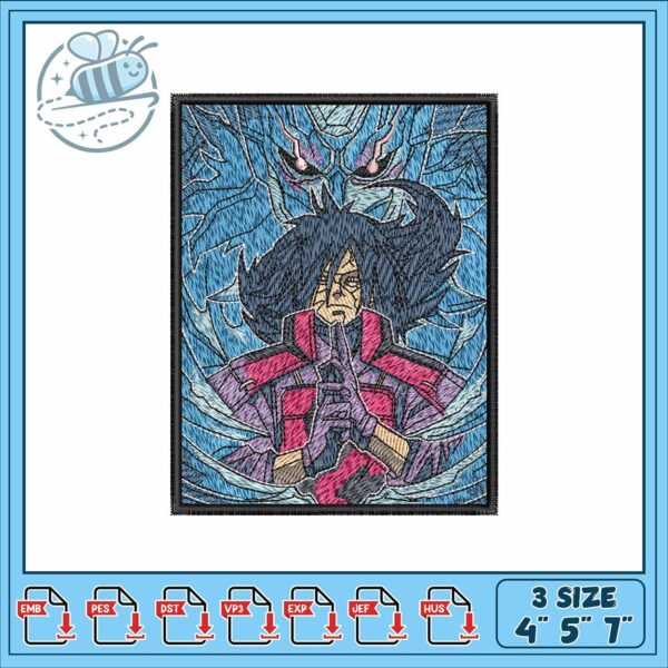 Madara uchiha art embroidery, madara from naruto​​ embroidery