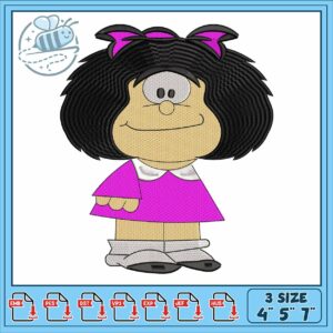 Mafalda mundial disney embroidery