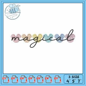 Magical mickey disney embroidery, mickey mouse​​ embroidery