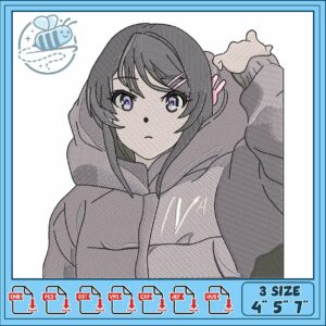 Mai sakurajima art design embroidery 