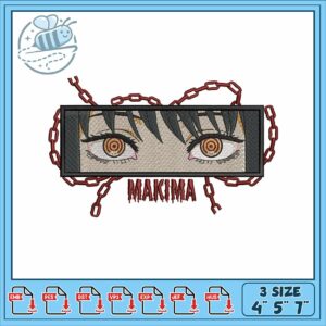 Makima eye design embroidery