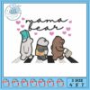 Mama bear hug art embroidery, disney whiskey bear​​​​​ embroidery