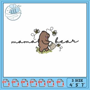Mama bear disney art embroidery