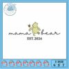 Mama bear hug art embroidery, disney whiskey bear​​​​​ embroidery