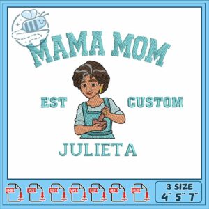 Mama mom custom embroidery