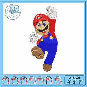 Mario cartoon disney embroidery