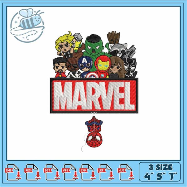 Marvel Heroes Embroidery Design for Stitching Fun