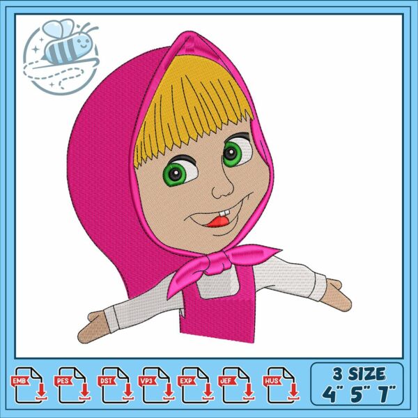 Masha cartoon disney embroidery, misha masha cartoon​ embroidery
