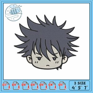 Megumi chibi art design embroidery Megumi chibi art design embroidery