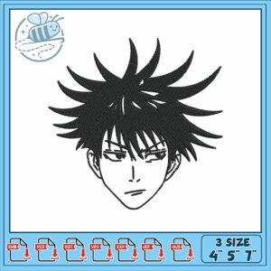 Megumi face art design embroidery