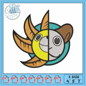 Merry sunny pirate design embroidery