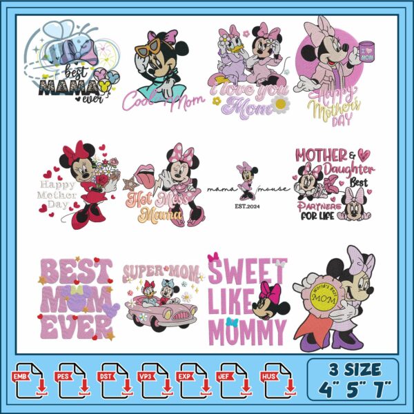 Mickey Embroidery Bundle for Moms and Daughters