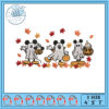 Mickey and Minnie Fall Embroidery Design for Kids