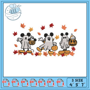 Mickey Ghosts Halloween Embroidery Design Set