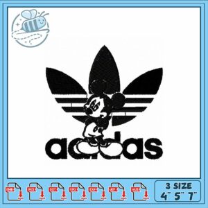 Mickey Mouse Adidas Embroidery Design for Stitching