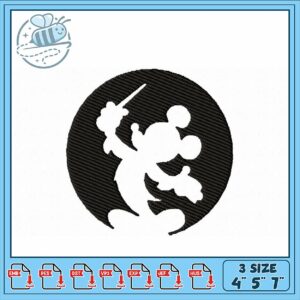 Mickey Mouse Embroidery Design 3 Sizes Available