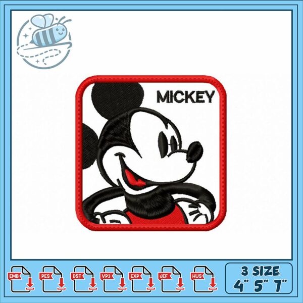 Mickey Mouse Embroidery Design for All Skills