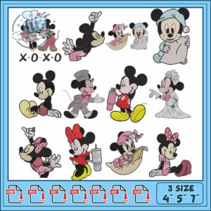 Mickey and Minnie Embroidery Bundle for All Needs