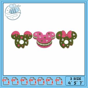 Mickey cake design embroidery