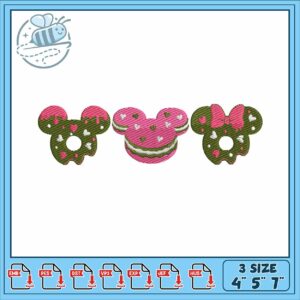 Mickey cake design embroidery, mickey mouse shorts​​ embroidery