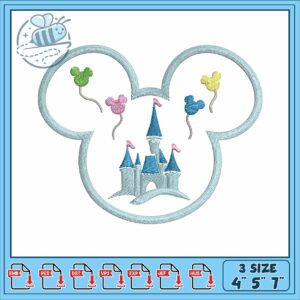 Mickeyy castles embroidery