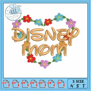Mickeyy disney mom embroidery, mickey mouse cartoons​​​ embroidery