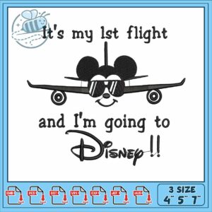 Mickeyy flight art embroidery Mickeyy flight art embroidery