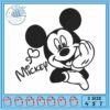 Mickeyy flight art embroidery, draw mickey mouse​​ embroidery