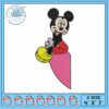 Mickeyy head art embroidery, mickey mouse trap​​​ embroidery