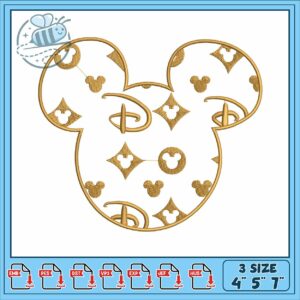 Mickeyy head art embroidery