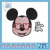 Mickeyy horror disney embroidery, mickey mouse character​ embroidery