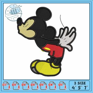 Mickeyy kiss disney embroidery, mickey mouse images embroidery
