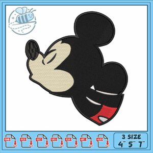 Mickeyy kiss mouse embroidery