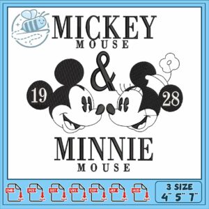 Mickeyy minnie art embroidery