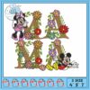 Mickeyy minnie love embroidery, mickey mouse picture​​ embroidery