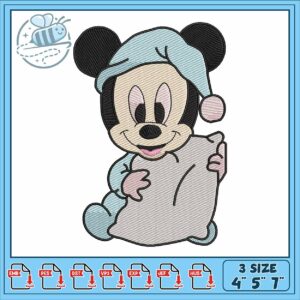 Mickeyy mouse baby embroidery