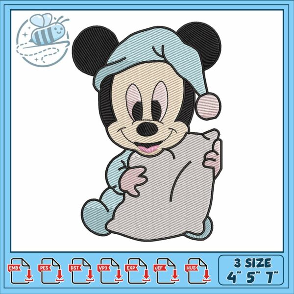 Mickeyy mouse baby embroidery, mickey mouse t shirt​ embroidery