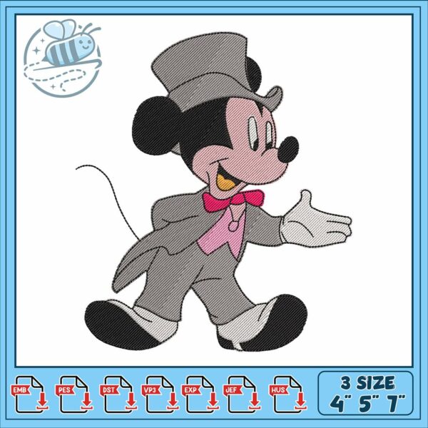 Mickeyy mouse groom embroidery, mickey mouse blanket​​ embroidery