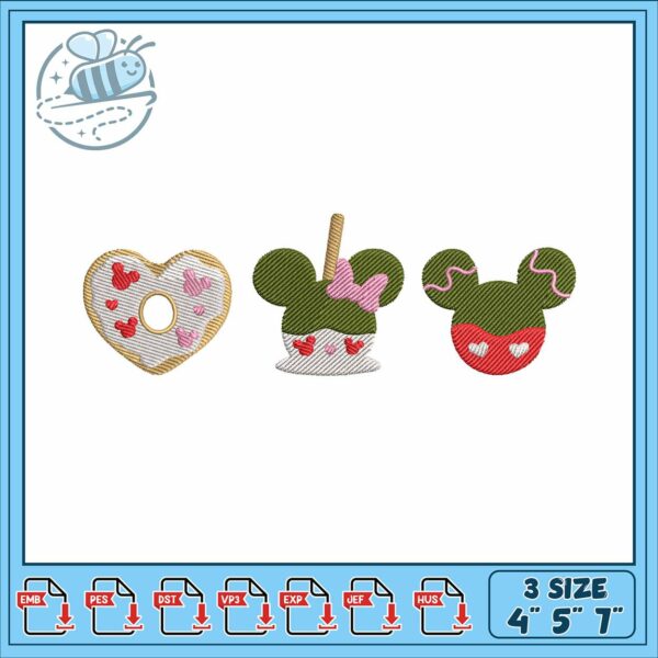 Mickeyy mouse head cake embroidery, mickey mouse books​ embroidery
