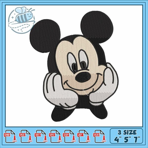 Mickeyy mouse head fun embroidery, mickey mouse coach purse​ embroidery