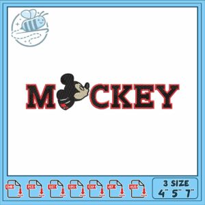 Mickeyy mouse name embroidery