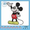 Mickeyy sign embroidery, mickey mouse works​​ embroidery