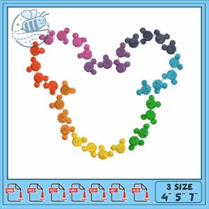 Mickeyyheads embroidery, steamboat mickey mouse​ embroidery