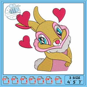 Micky cart design embroidery, thumper bambi​​ embroidery
