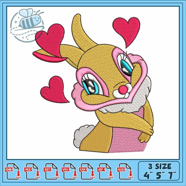 Micky cart design embroidery, thumper bambi​​ embroidery